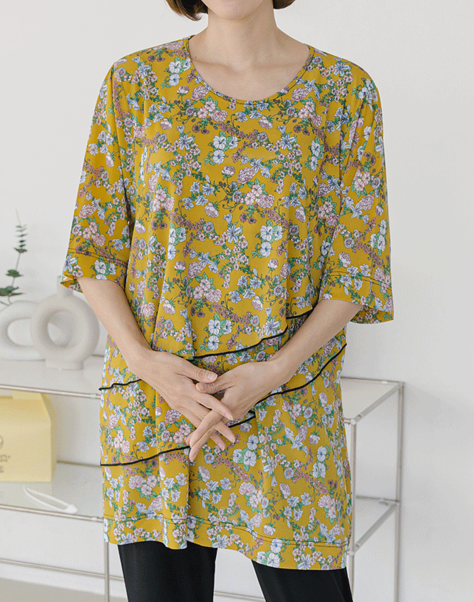 꽃 캉캉 티셔츠 100-120 사이즈